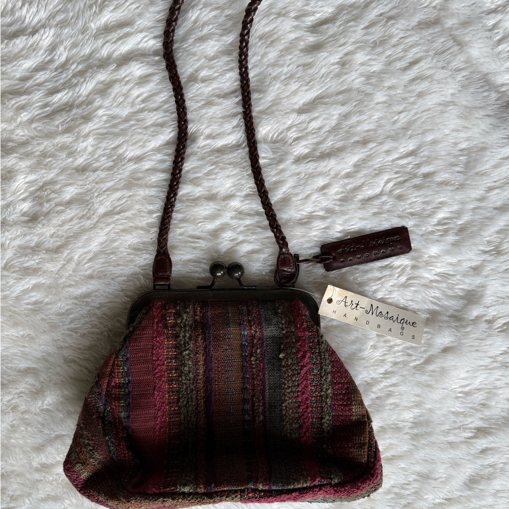 Art-Mosaique Raspberry Woven Crossbody